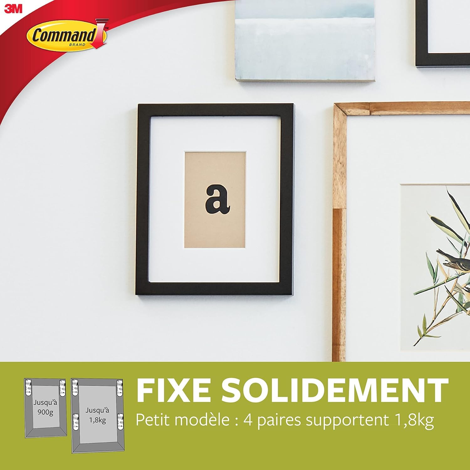 Command Languettes Tableaux Petit Blanc 8x2 Sans Perçage