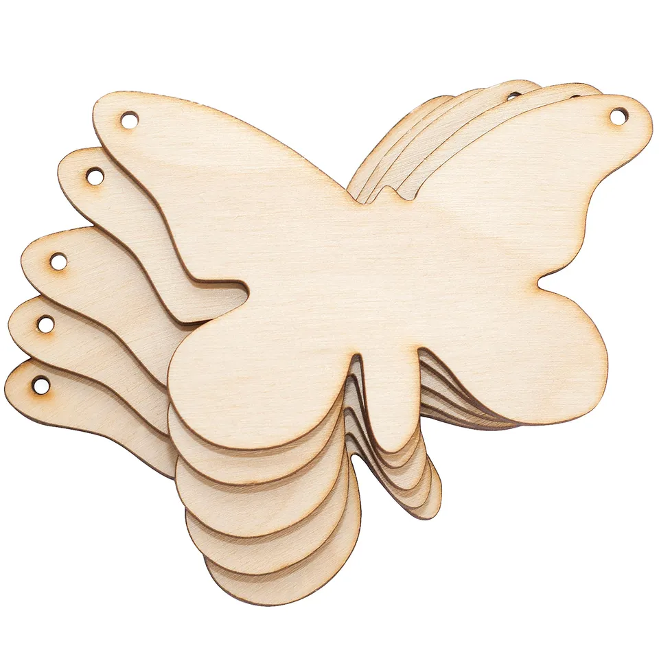Creative Deco Papillon bois 8,9x5,8 cm lot 10 à peindre