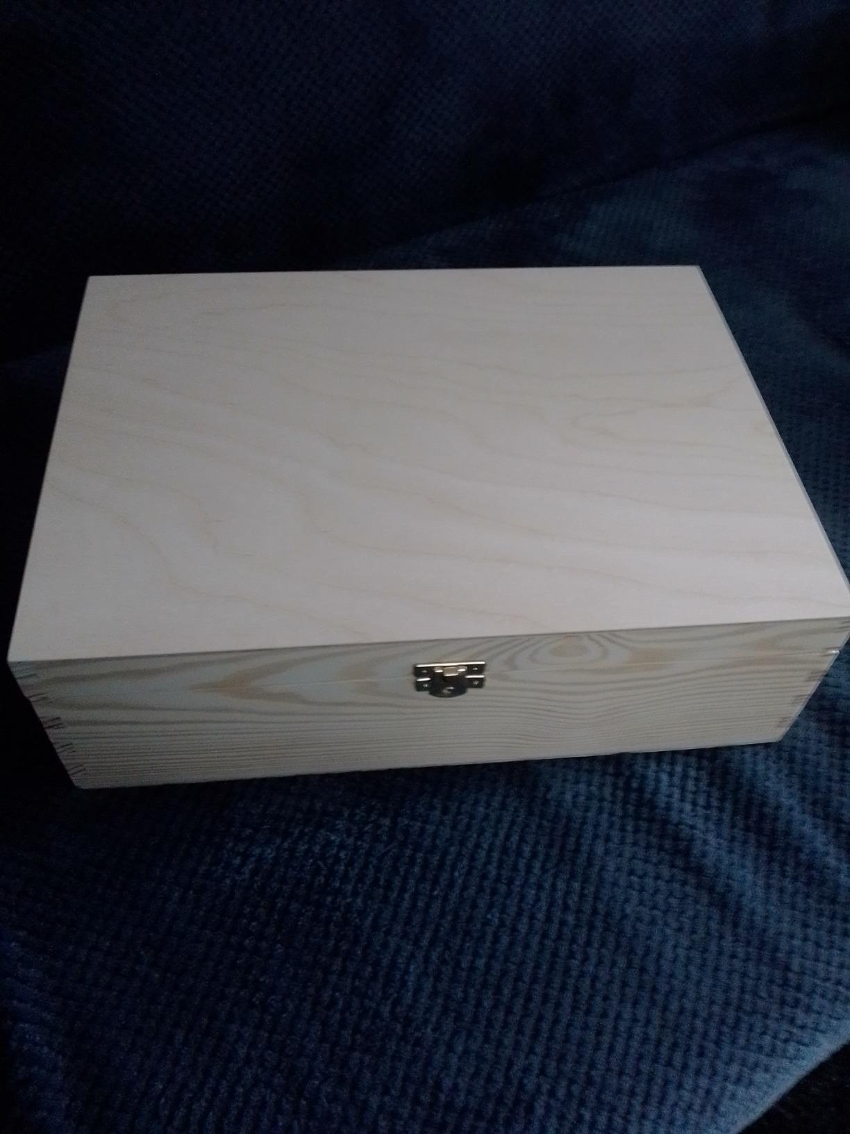Creative Deco Boîte bois brut A4 33,8 cm avec serrure