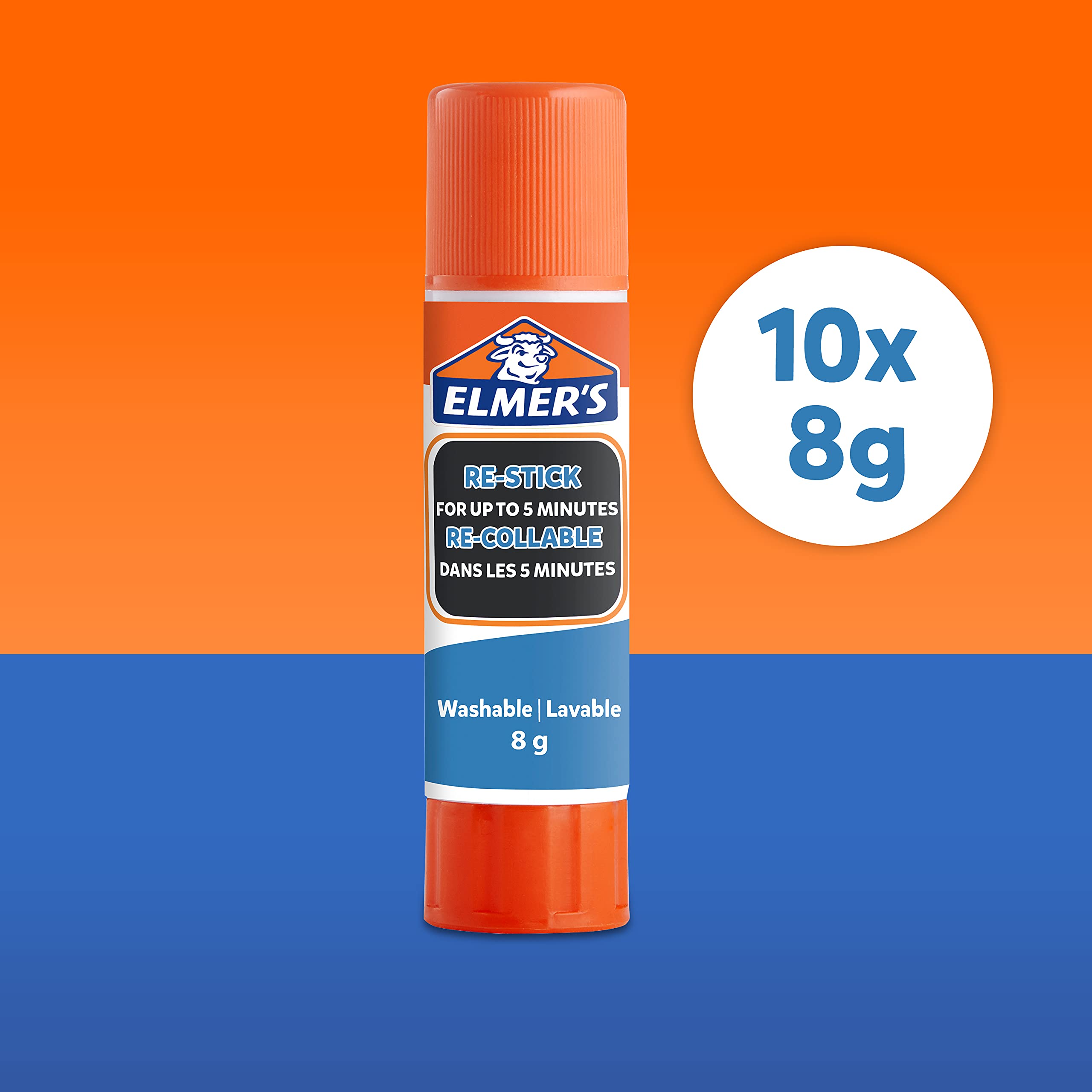 Elmer's Glue Sticks bâton colle 8 g x10 repositionnable