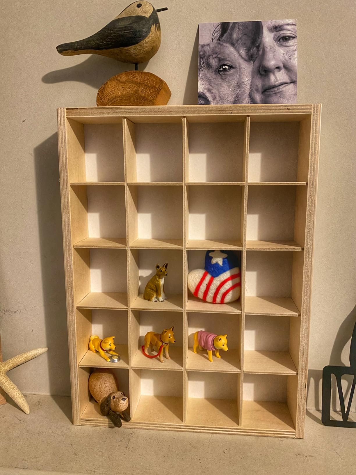 Creative Deco Étagère Collection Bois 90 Cases 78,8 cm