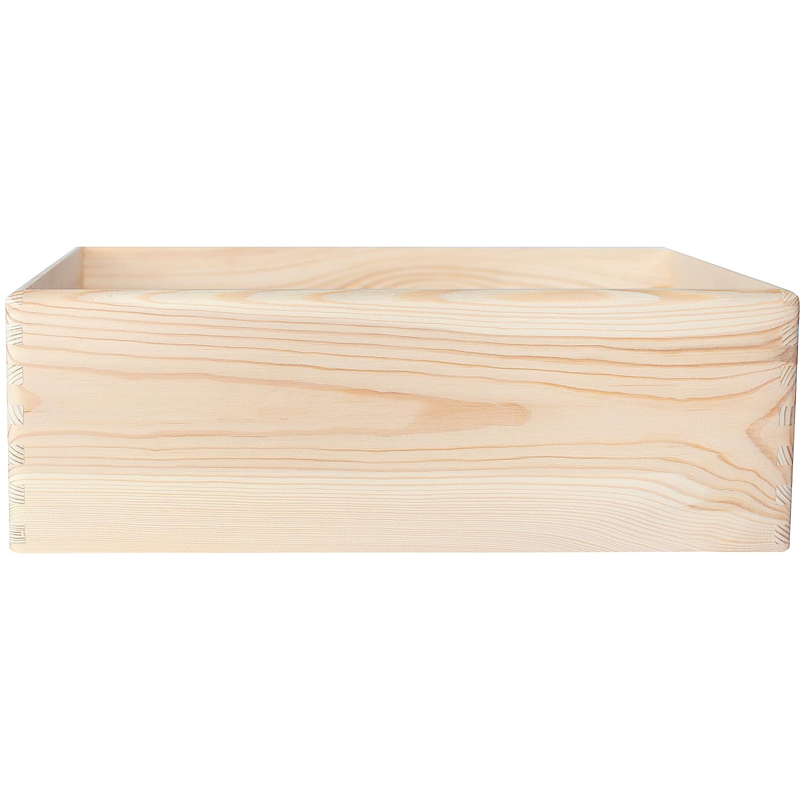 Creative Deco Caisse bois 40x30x14 cm poignées beige