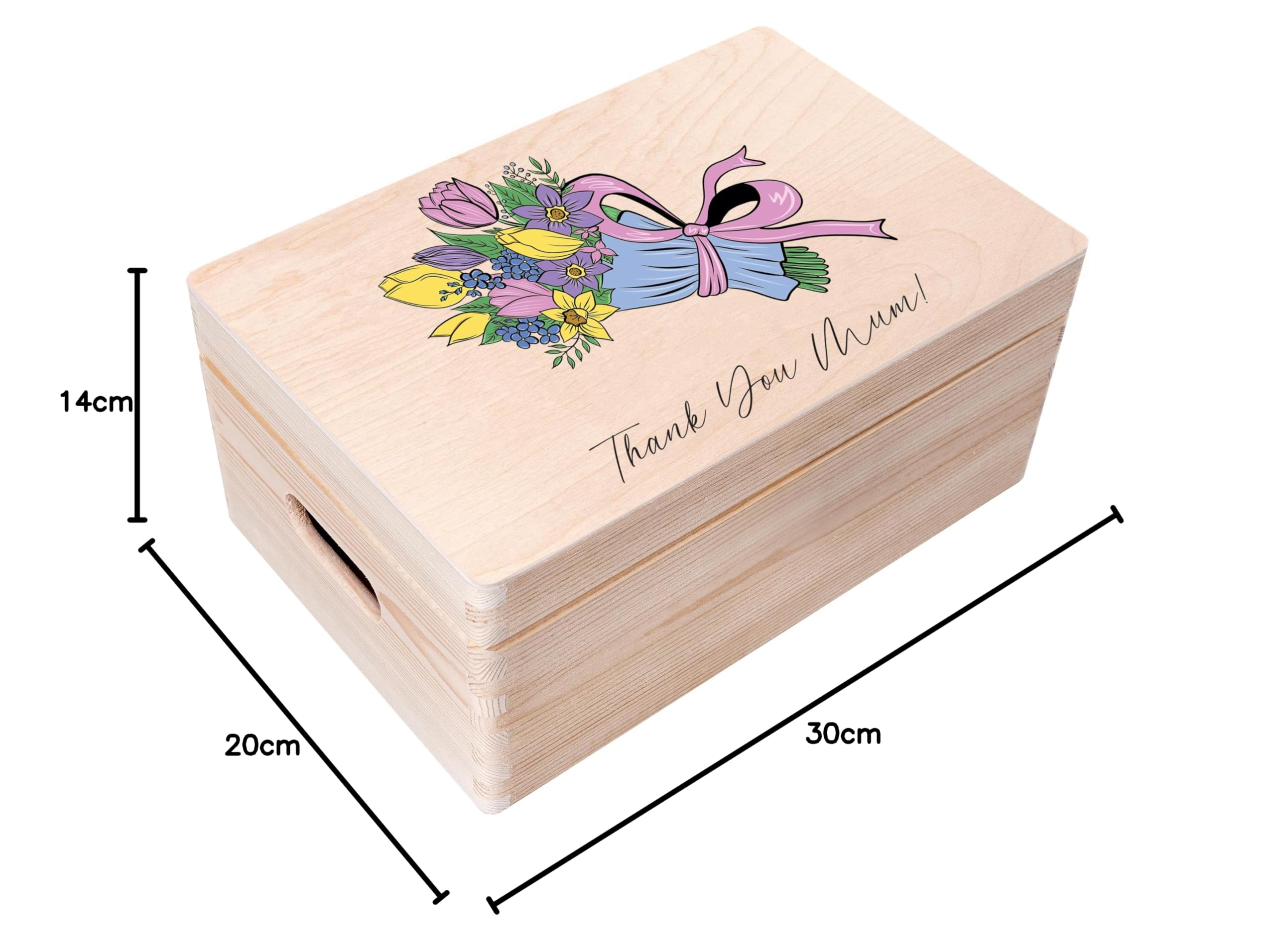 Creative Deco Personnalisée Boîte Bois 30x20x14 Jour du Nom