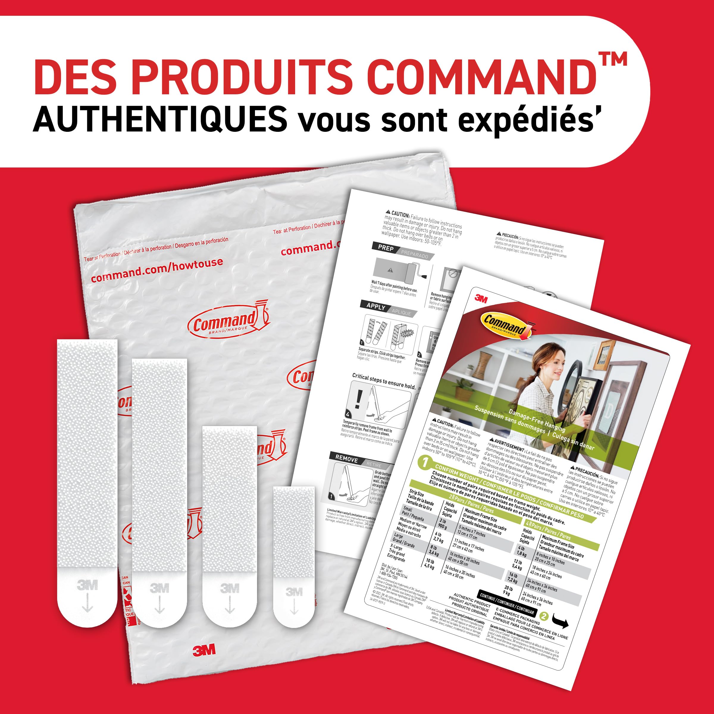 Command Languettes Tableaux Extra Large blanches 9 kg lot 10