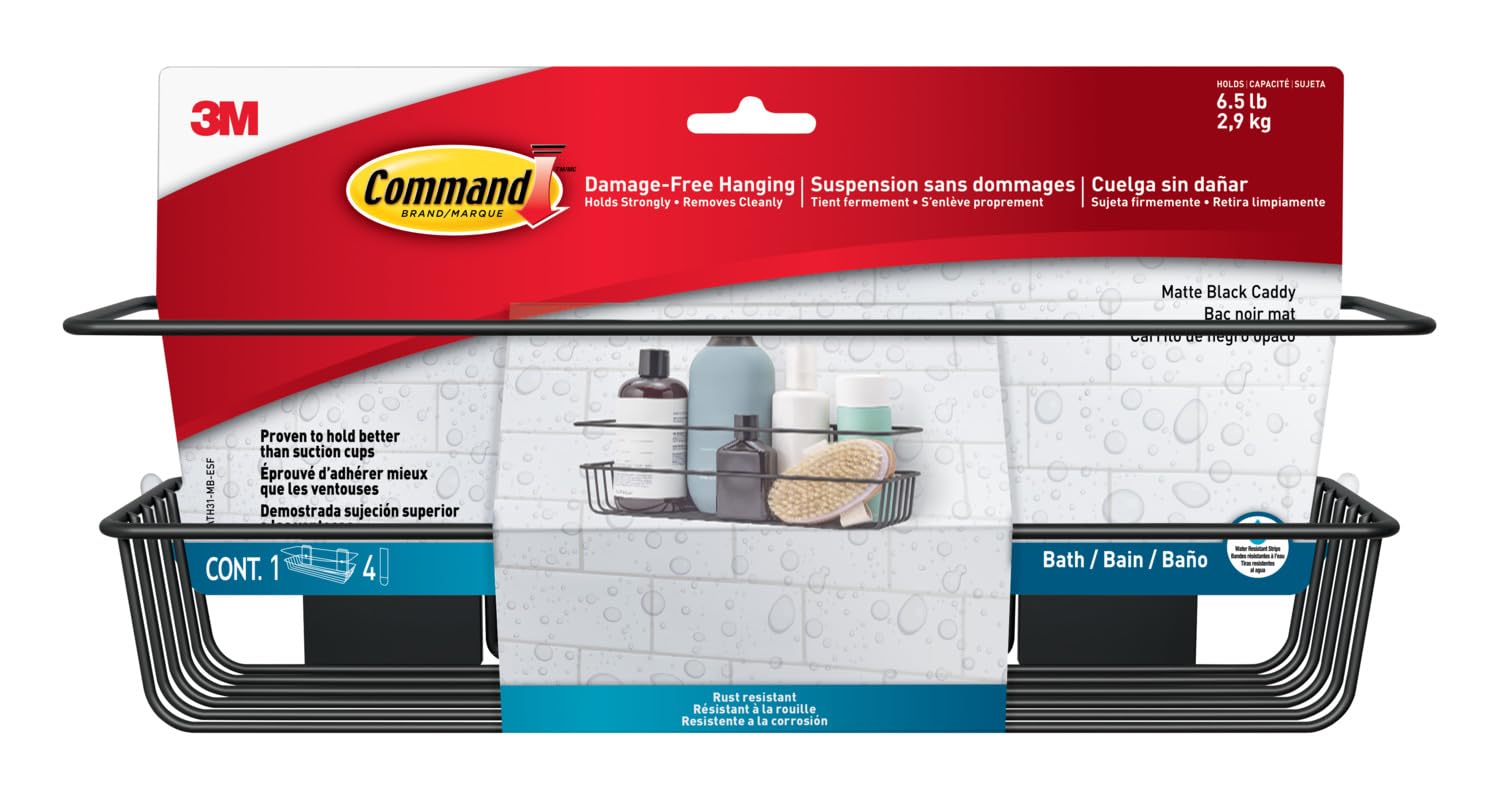 Command Porte-savon Noir Mat porte-savon adhésif 900 g