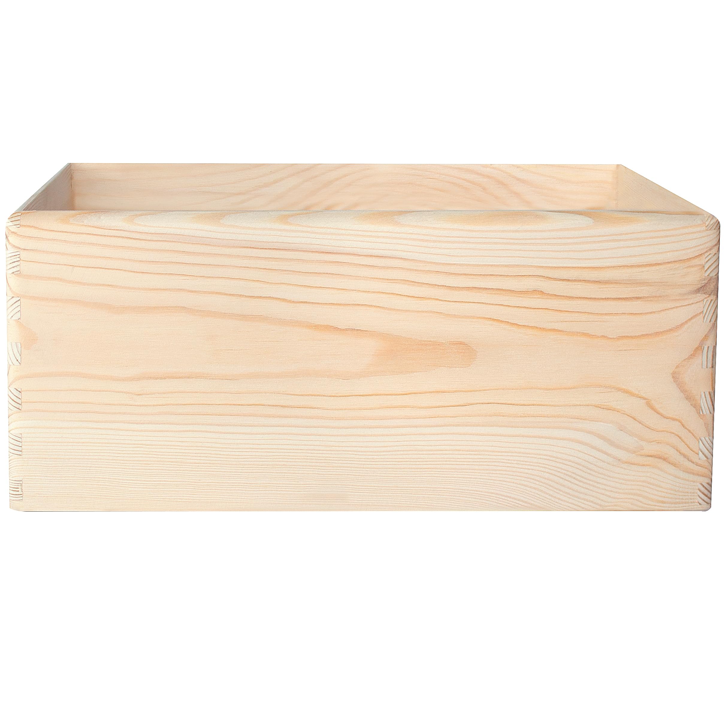 Creative Deco caisse bois rangement 30x20x14cm poignées pin