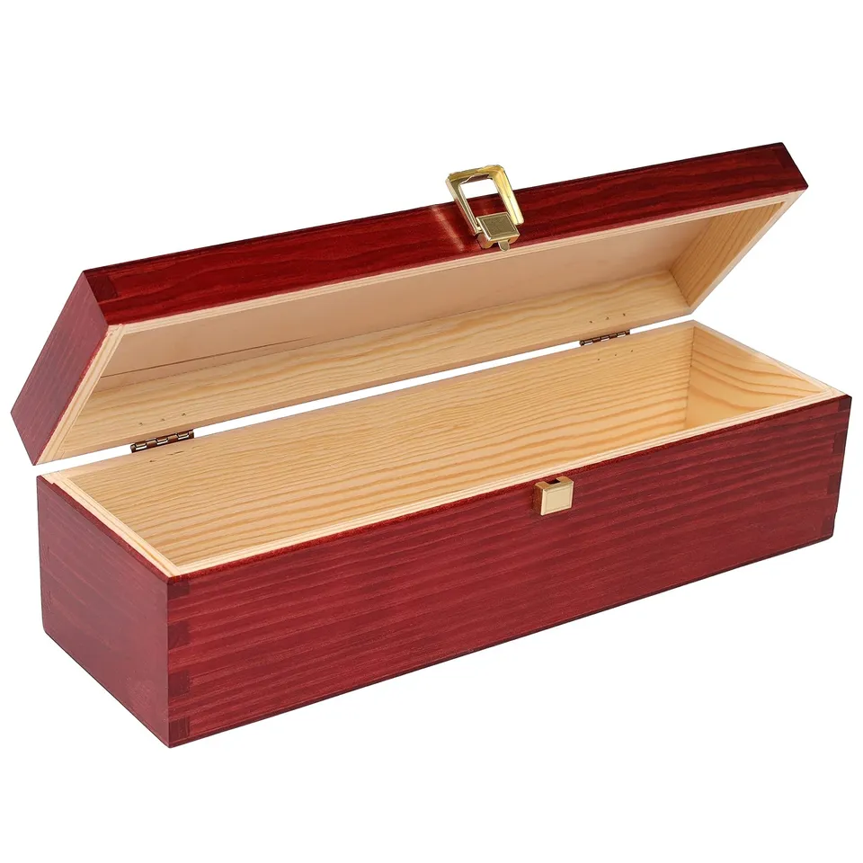 Creative Deco Boîte vin bois 36x11x9,8 cm 1 bouteille
