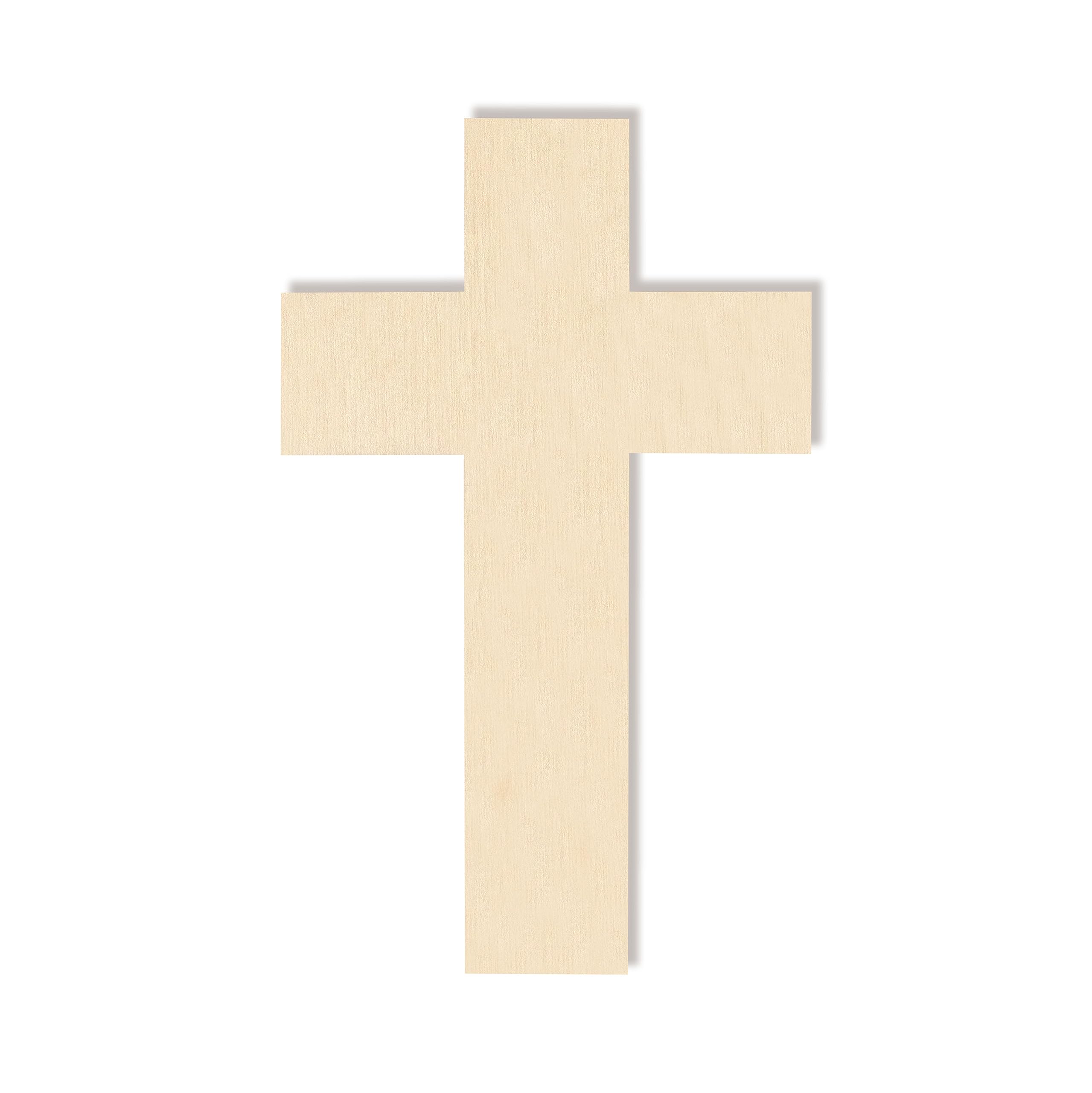 Creative Deco Croix Fine 10x6 cm forme bois lot 10 baptême