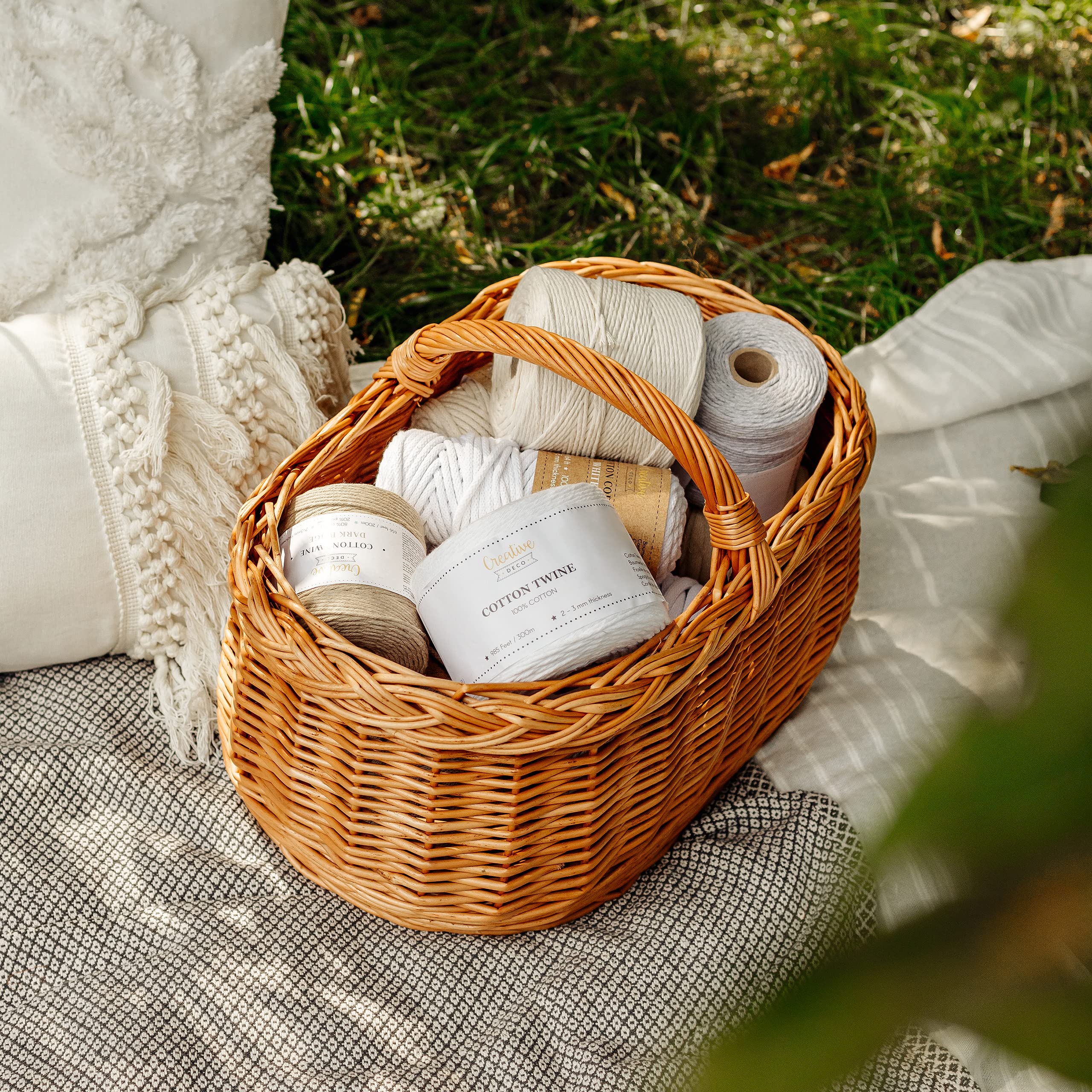 Creative Deco Corde coton blanc 3 mm bobine 300 m