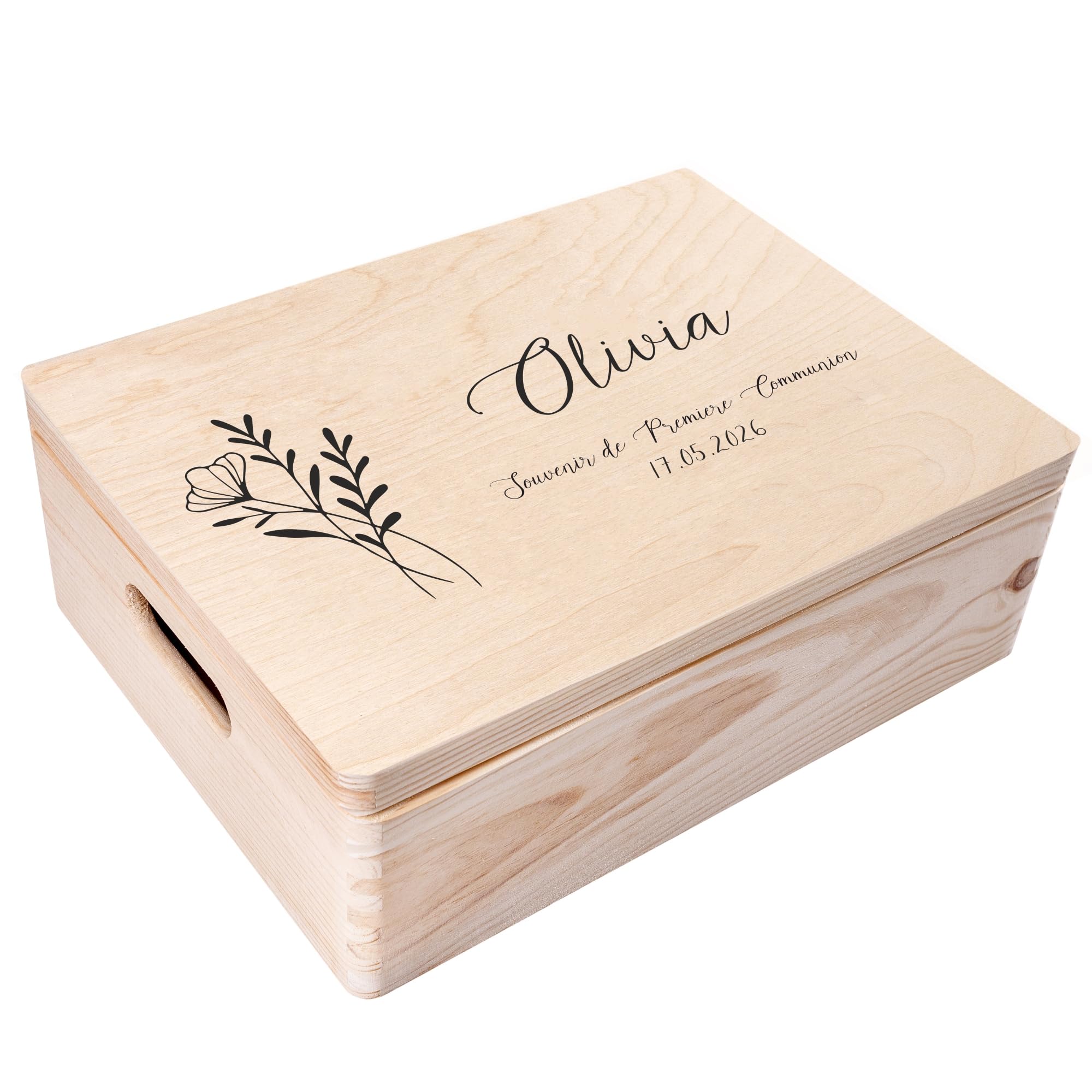 Creative Deco Boîte souvenirs communion Calice et Colombe 40x30x14 cm