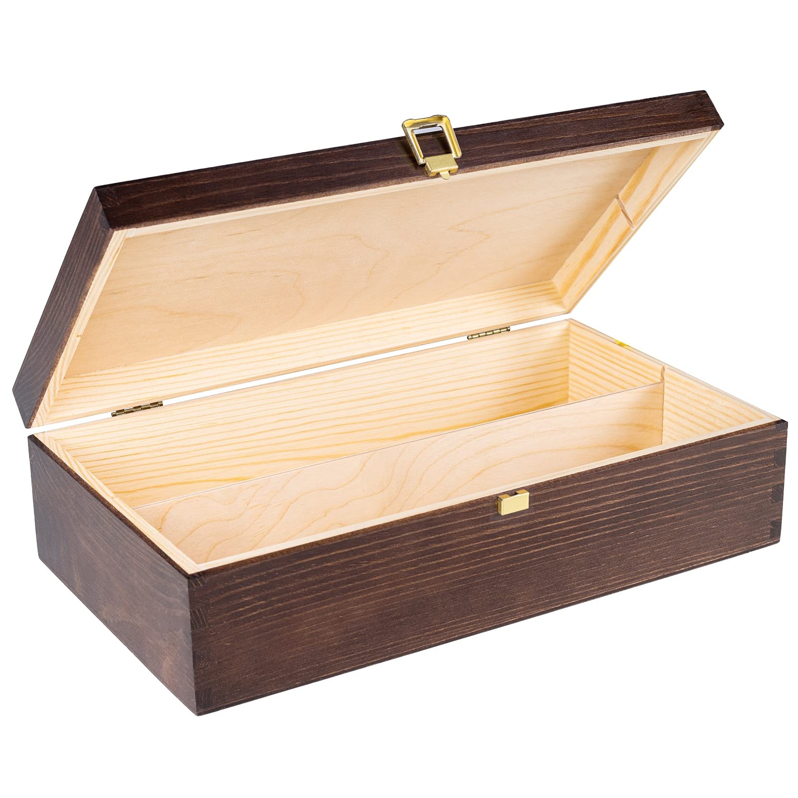 Creative Deco caisse à vin bois marron 2 bouteilles 35x21 cm