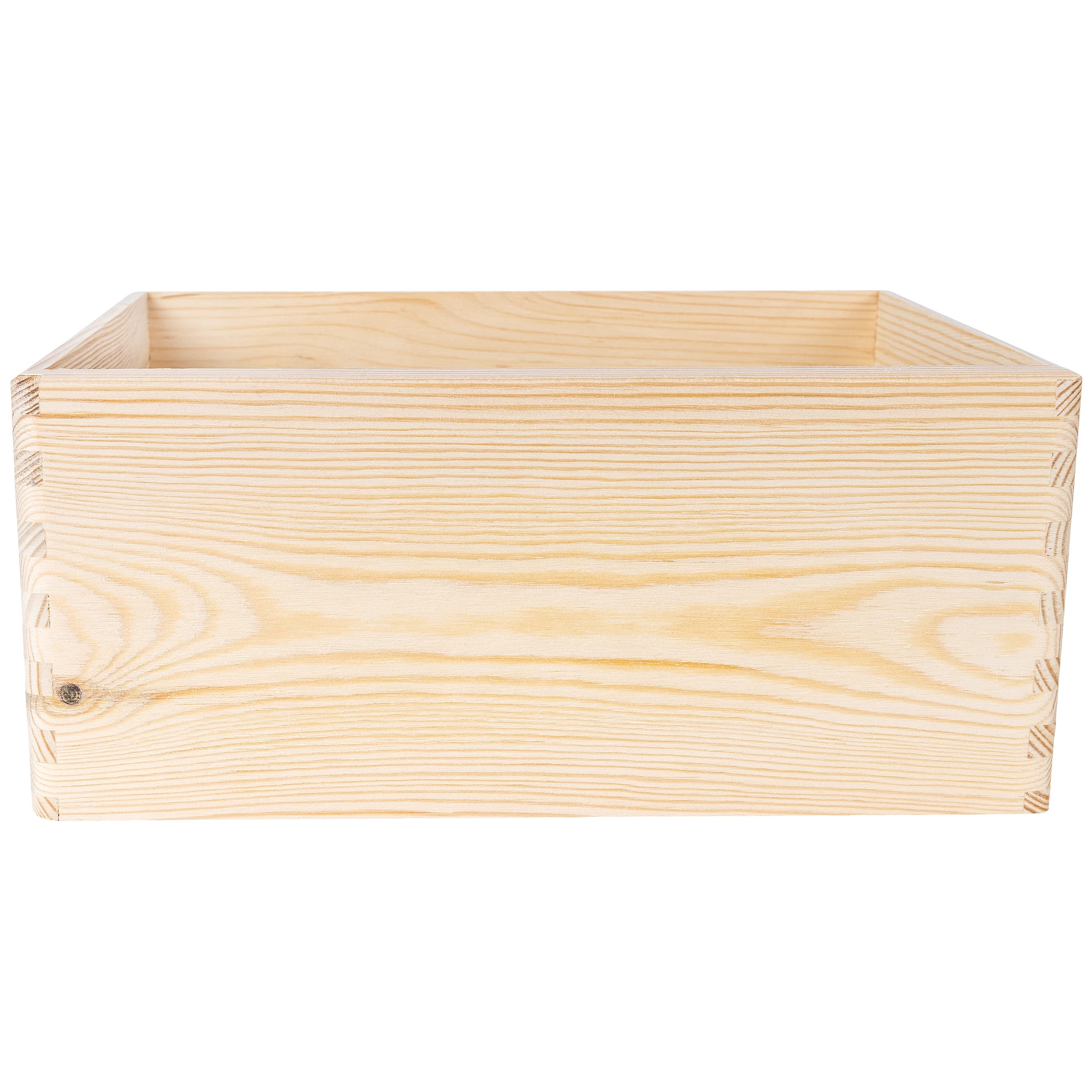 Creative Deco Wood Caisse bois 30x20x14 cm poignées cœur