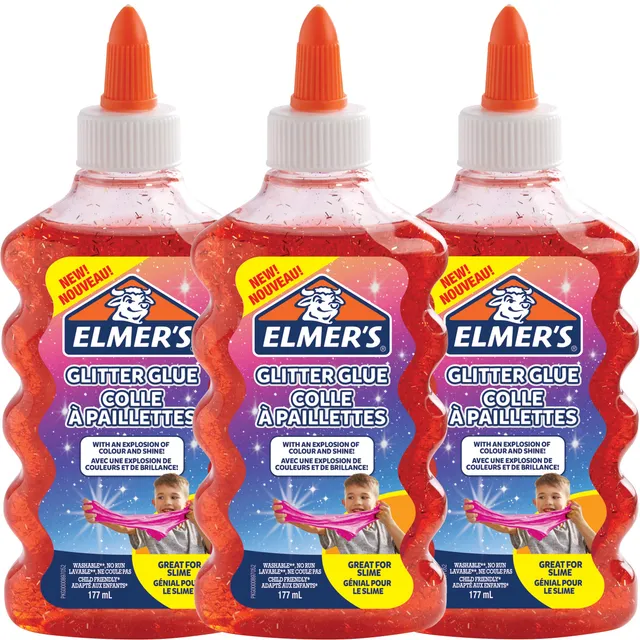 Elmer's Specialty Glue colle pailletée rouge 177ml slime