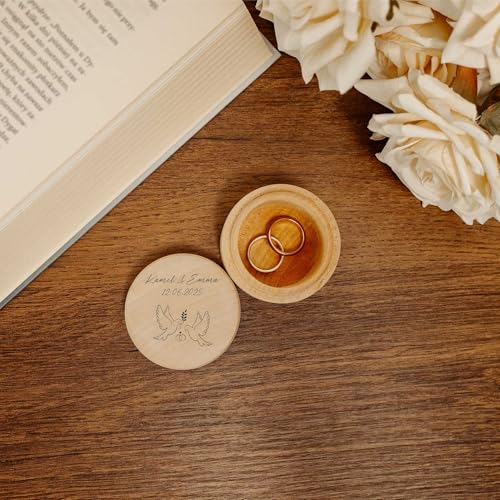 Creative Deco Boîte Bois Mariage Personnalisée 5,5 cm