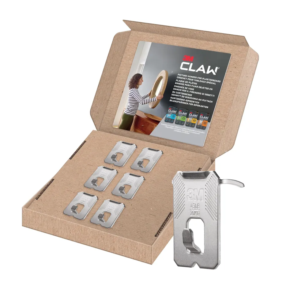 Command 3M CLAW crochet tableau 20 kg x6 sans perçage
