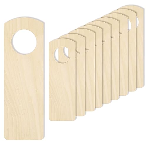 Creative Deco Plaque porte ronde 15x5 cm bois lot 10 à décorer