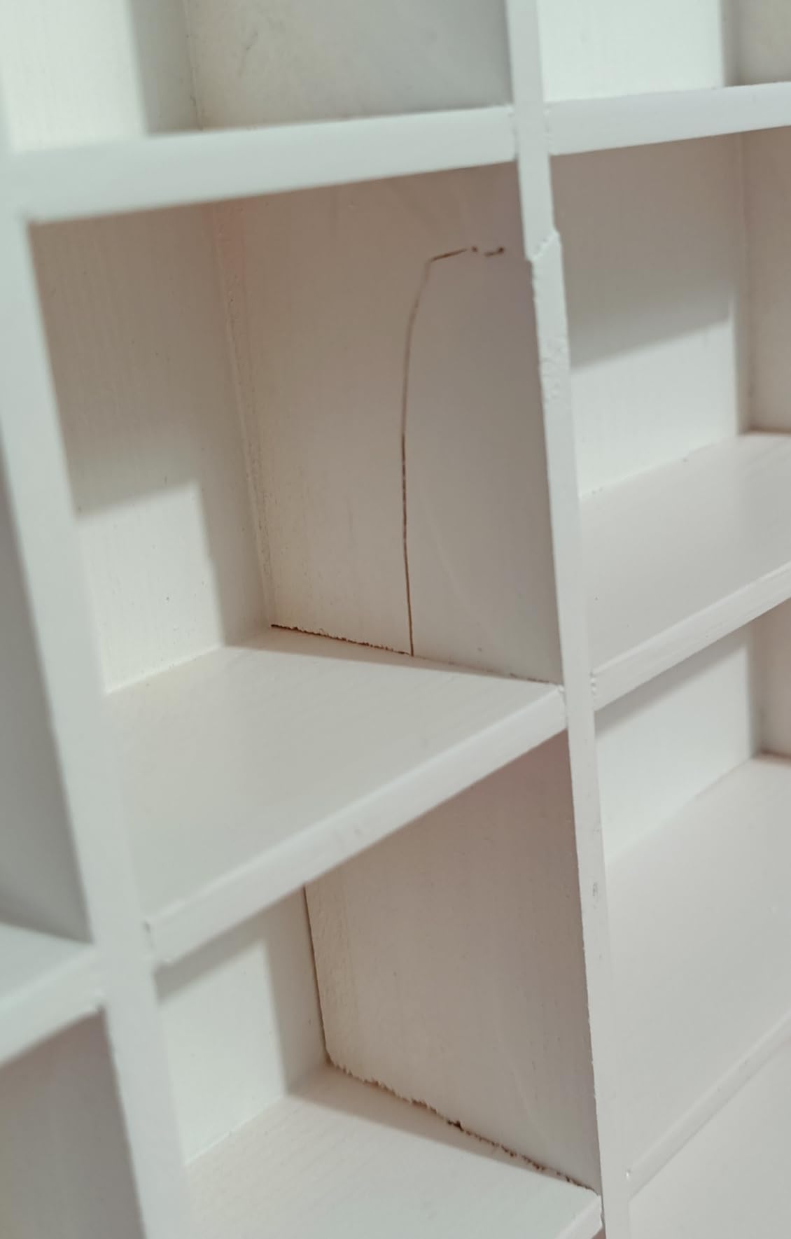 Creative Deco Vitrine murale bois 52 cm 51 cases beige
