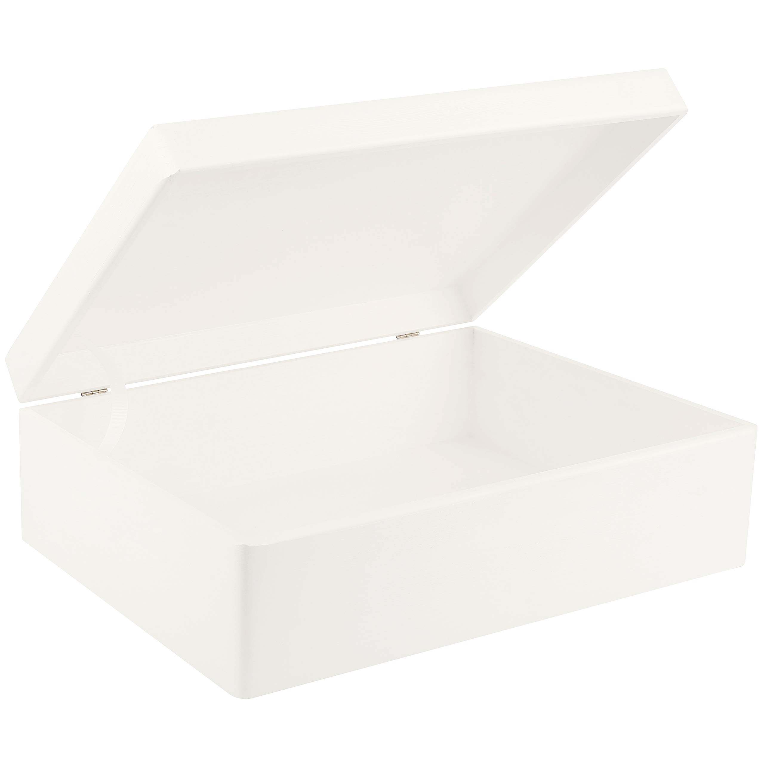 Creative Deco Boîte Bois Photo Blanc 40x30x14cm