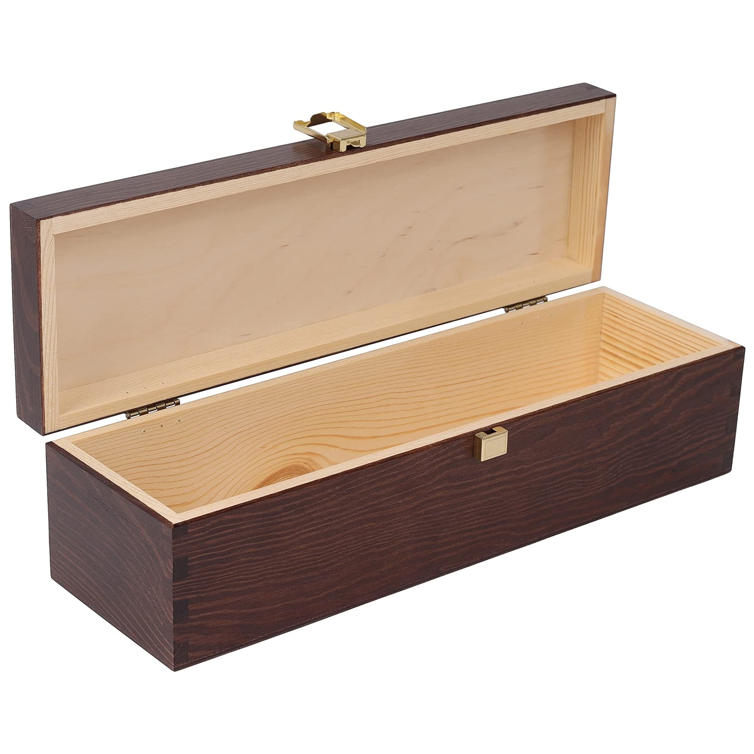 Creative Deco Caisse Vin Bois 1 Bouteille Marron 36x11 cm