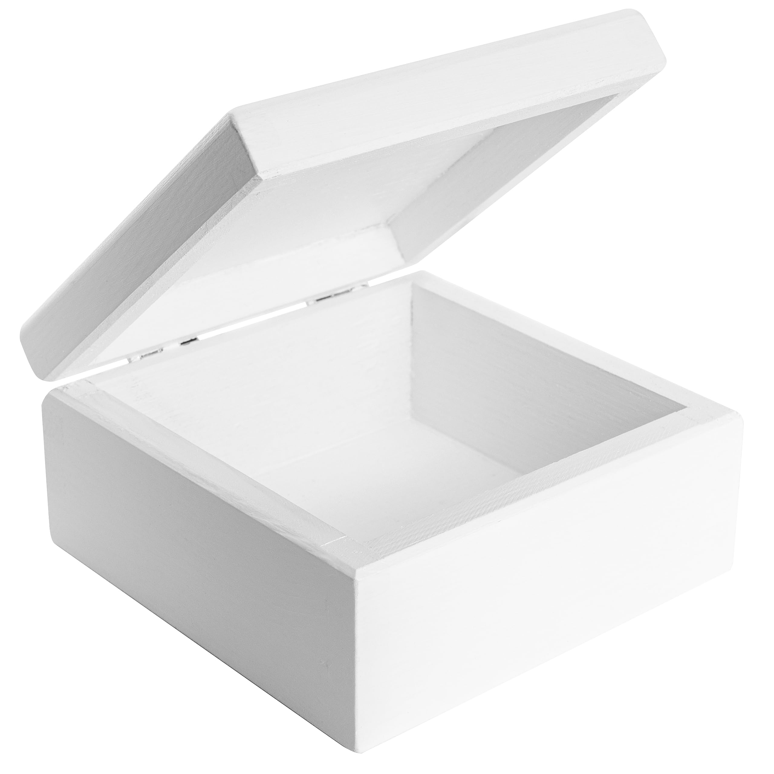 Creative Deco Texte souhaité boîte bois 10x10 cm beige personnalisée