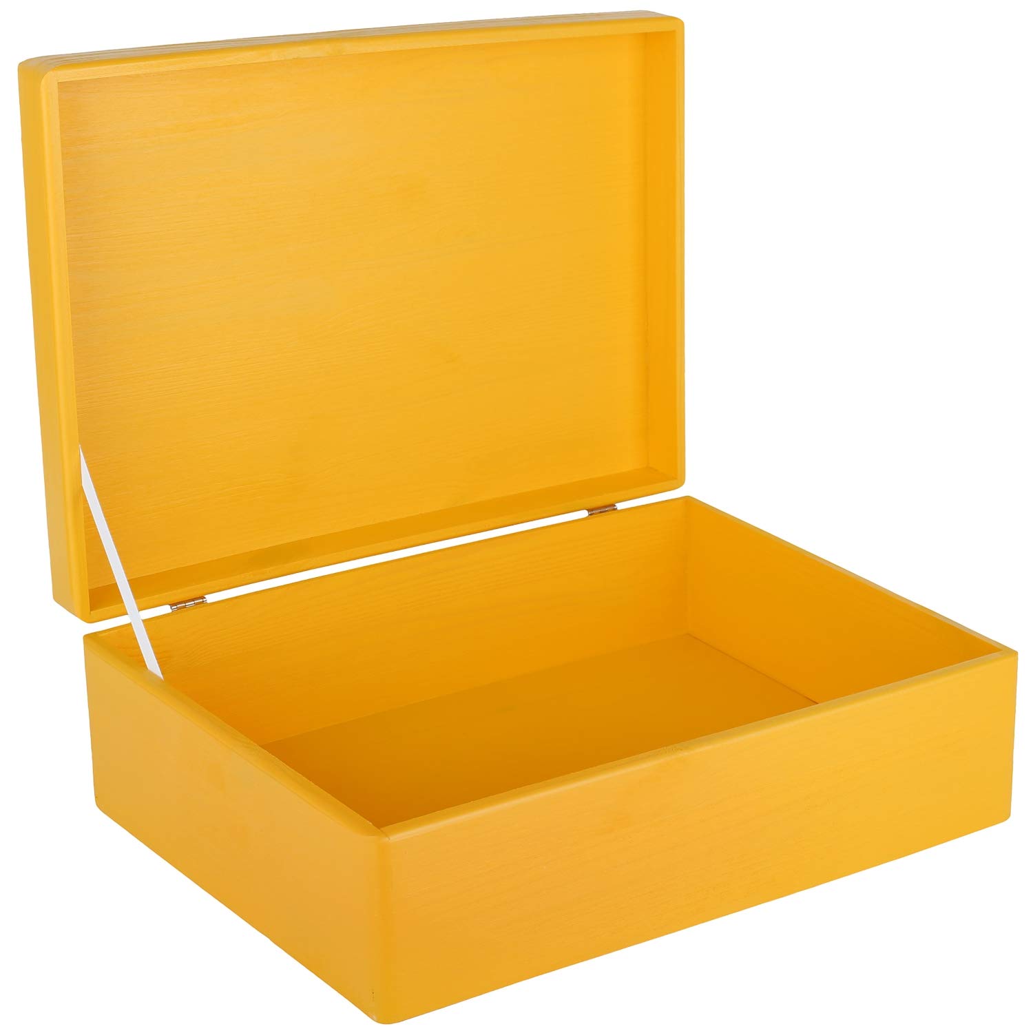 Creative Deco boîte bois brut 40x30x14 cm avec couvercle