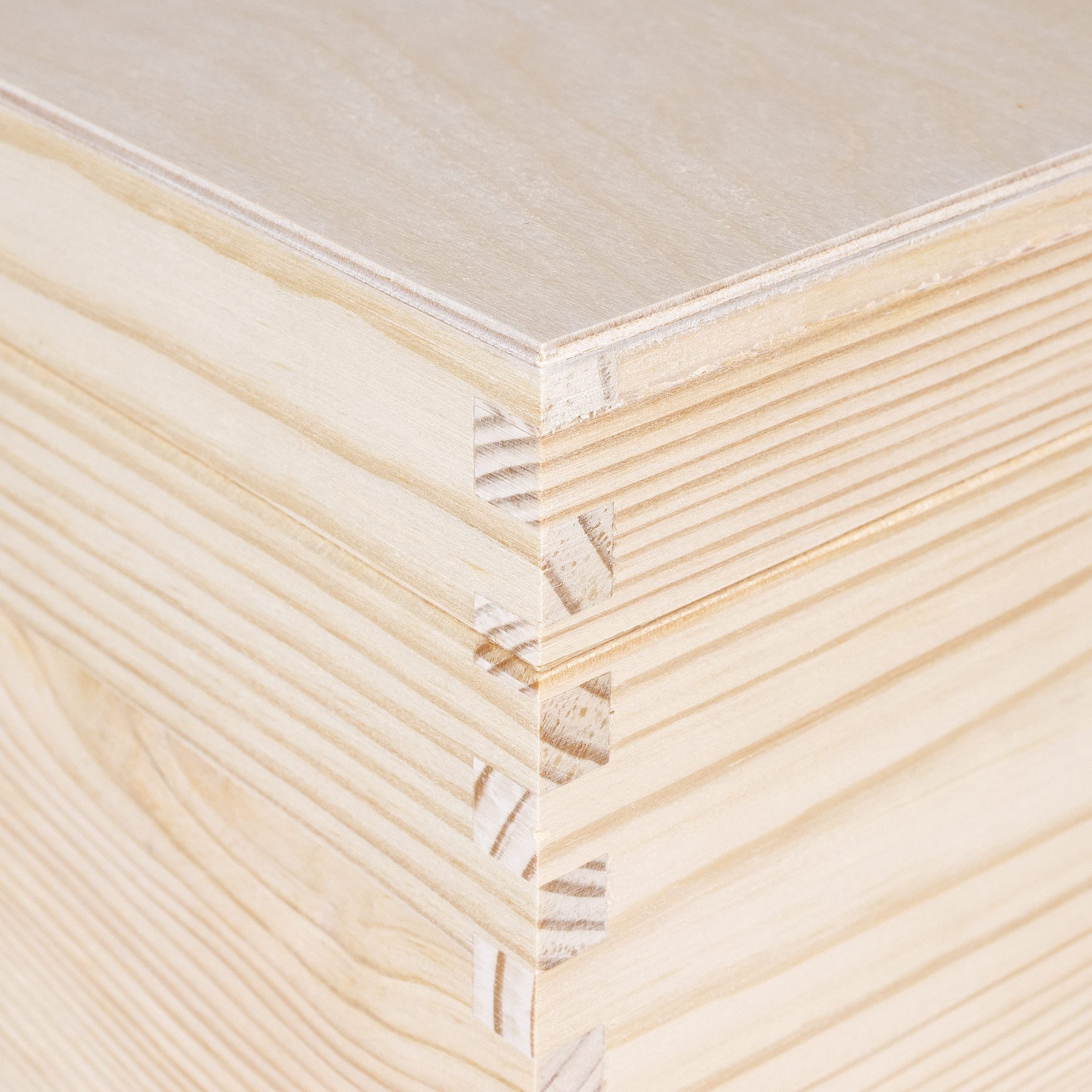 Creative Deco Boîte Carrée 16x16x16 cm Boîte Bois Brut à Décorer