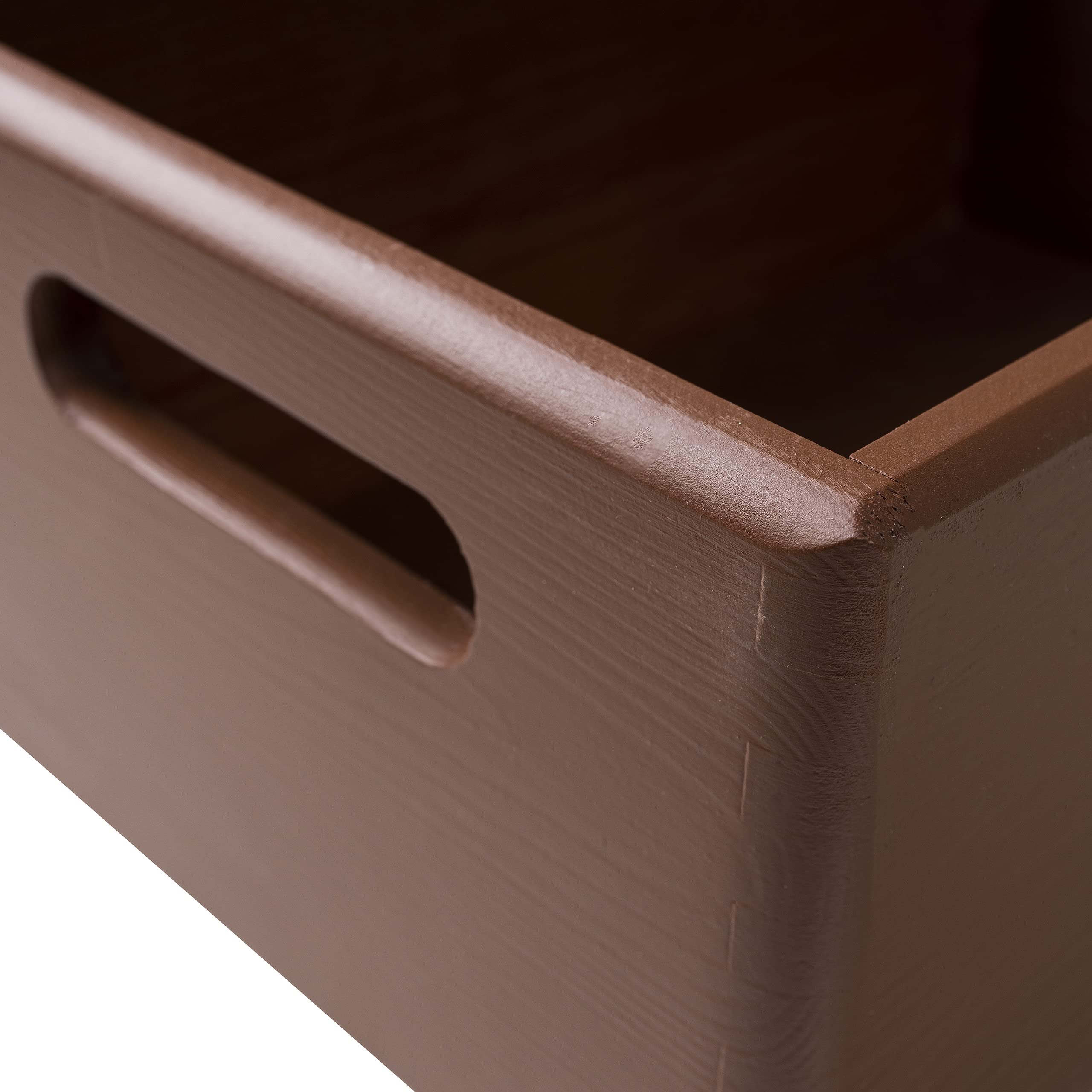 Creative Deco Caisse Bois Marron 30x20x13 cm Poignées