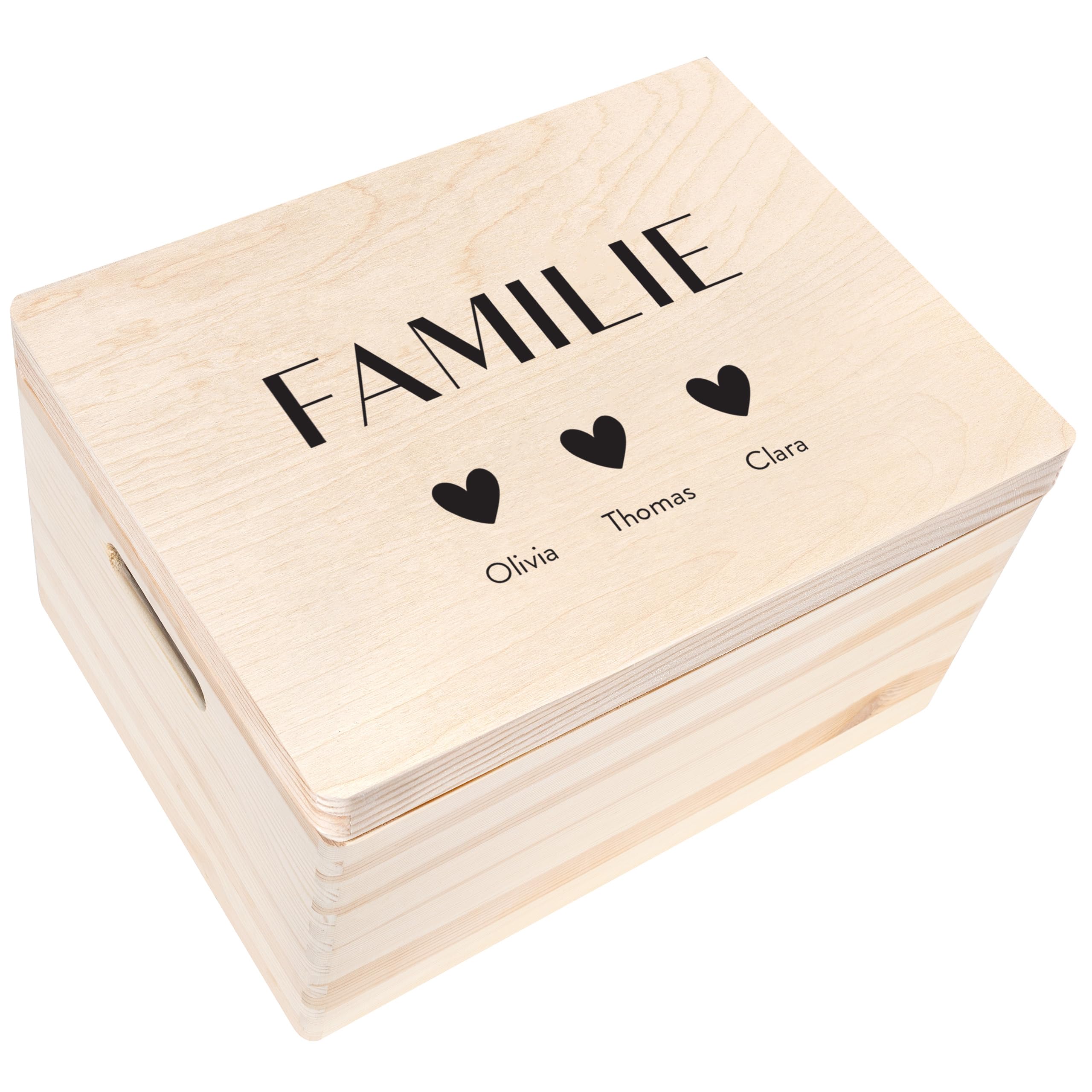 Creative Deco Boîte Deuil Bois 40x30cm Photo et Texte