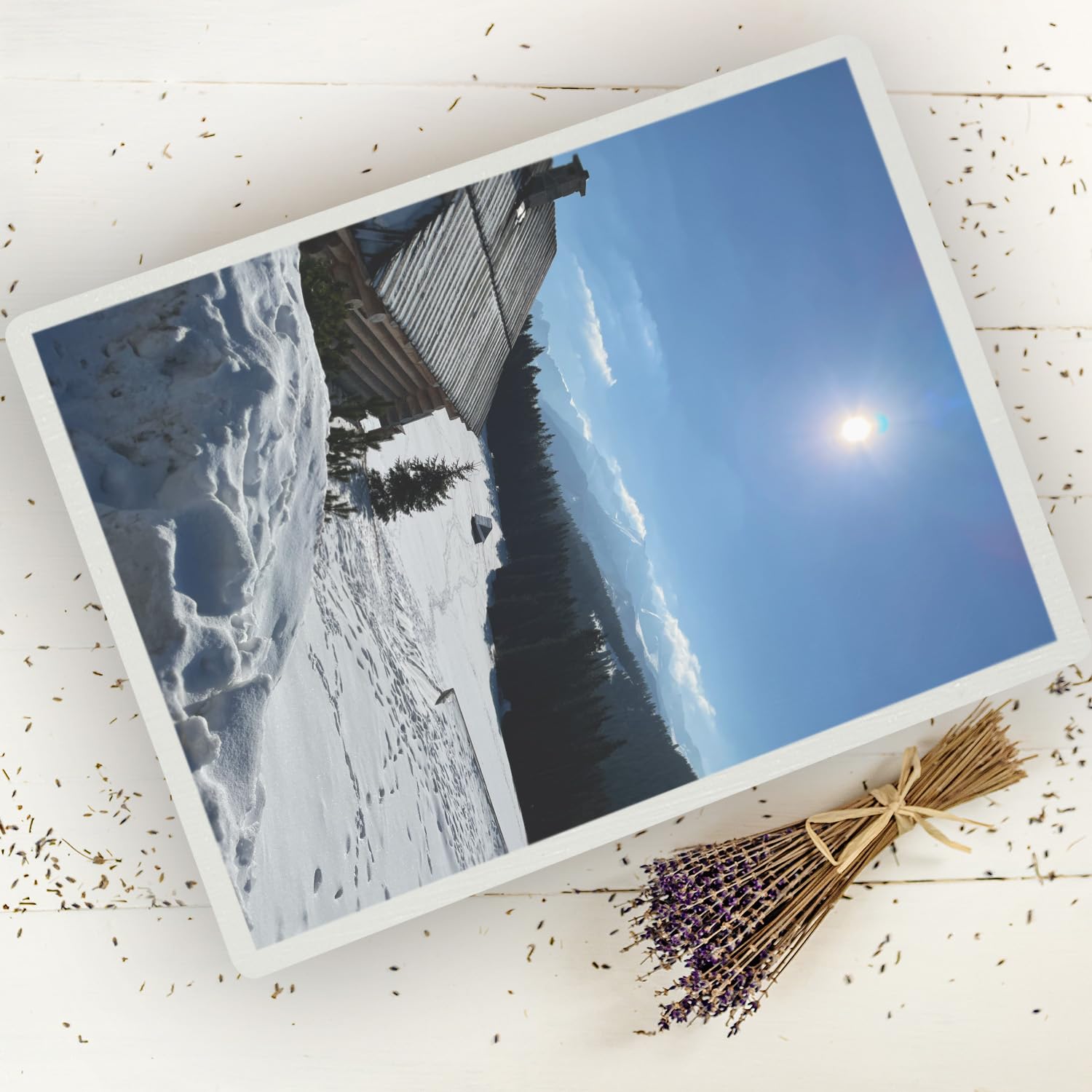 Creative Deco Boîte Rangement Bois Blanc Photo 40x30 cm