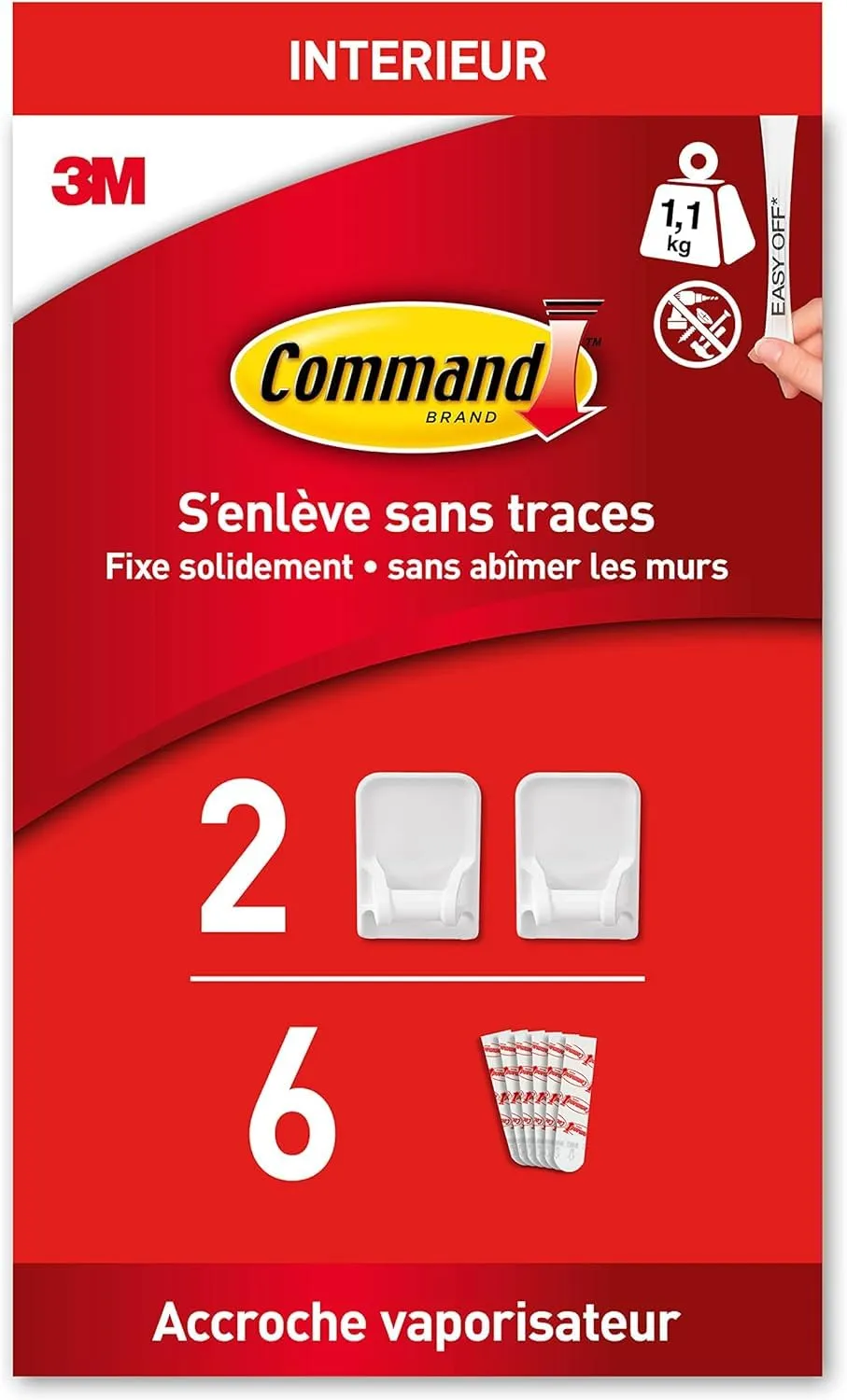 Command Crochets Multi-usages accroche vaporisateur 2 crochets 1,1kg