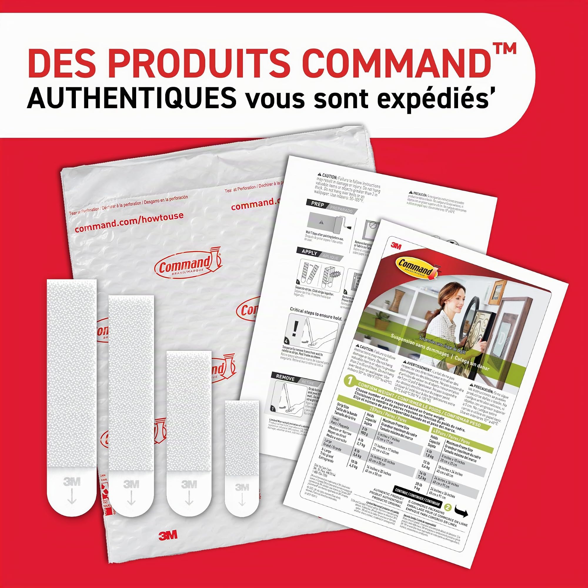 Command languettes accroche tableaux noir XL 10 paires 9 kg