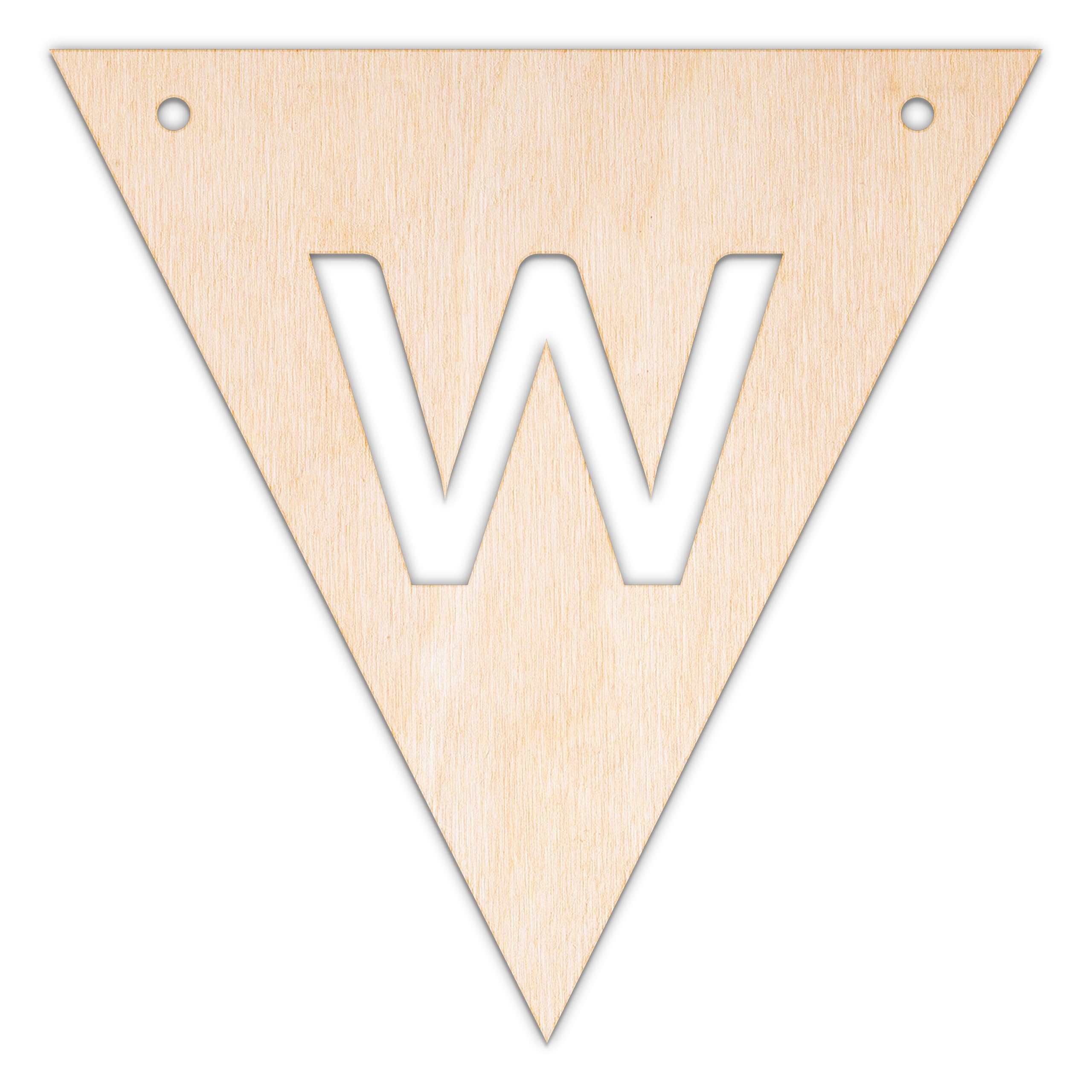 Creative Deco Fanion W lettre bois à peindre 3 mm