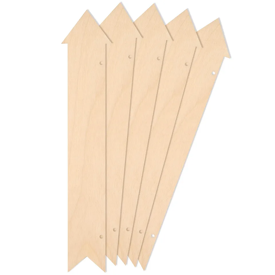 Creative Deco Wood products flèches bois 30 cm lot 5 brut à peindre
