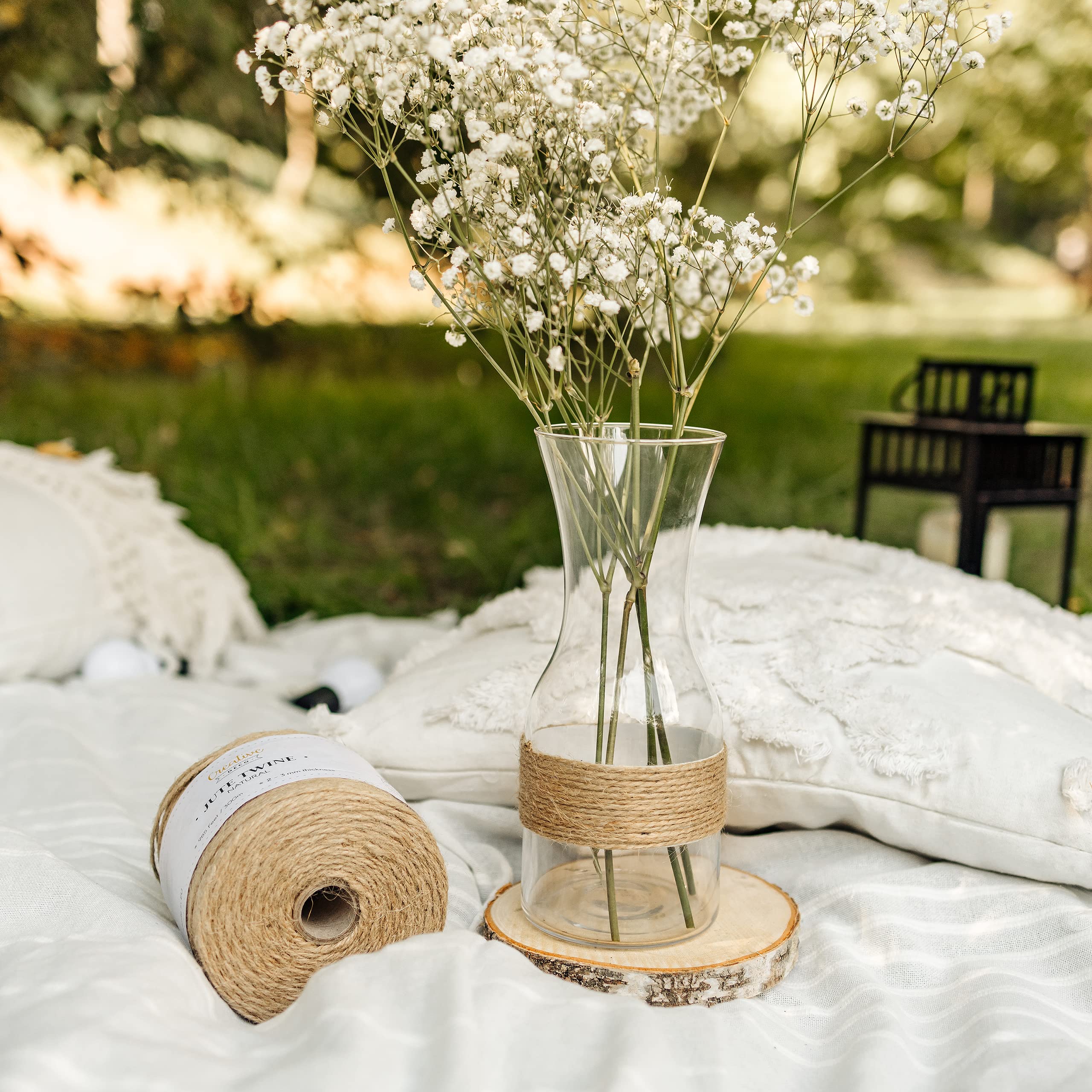 Creative Deco Ficelle jute 3 mm bobine 300 m naturel