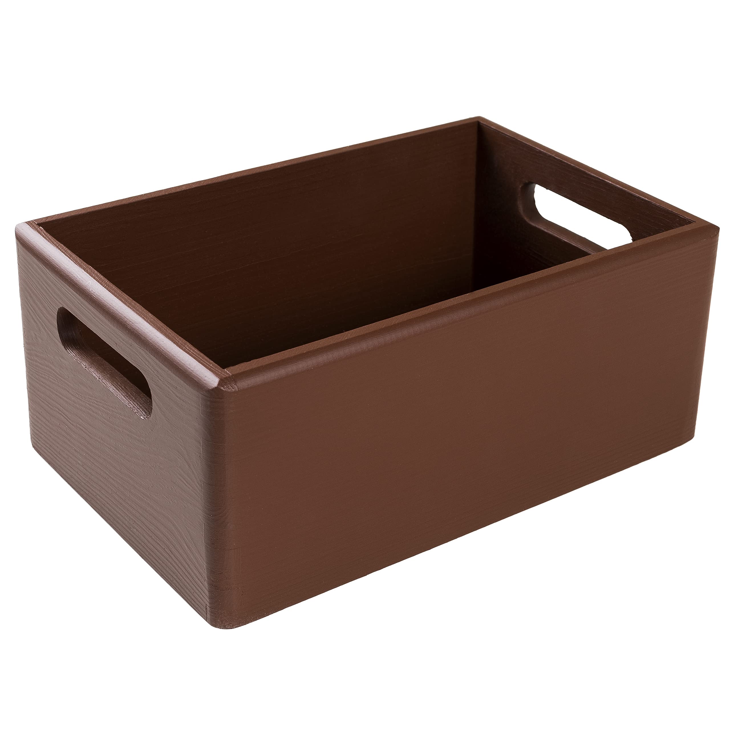 Creative Deco Caisse Bois Marron 30x20x13 cm Poignées