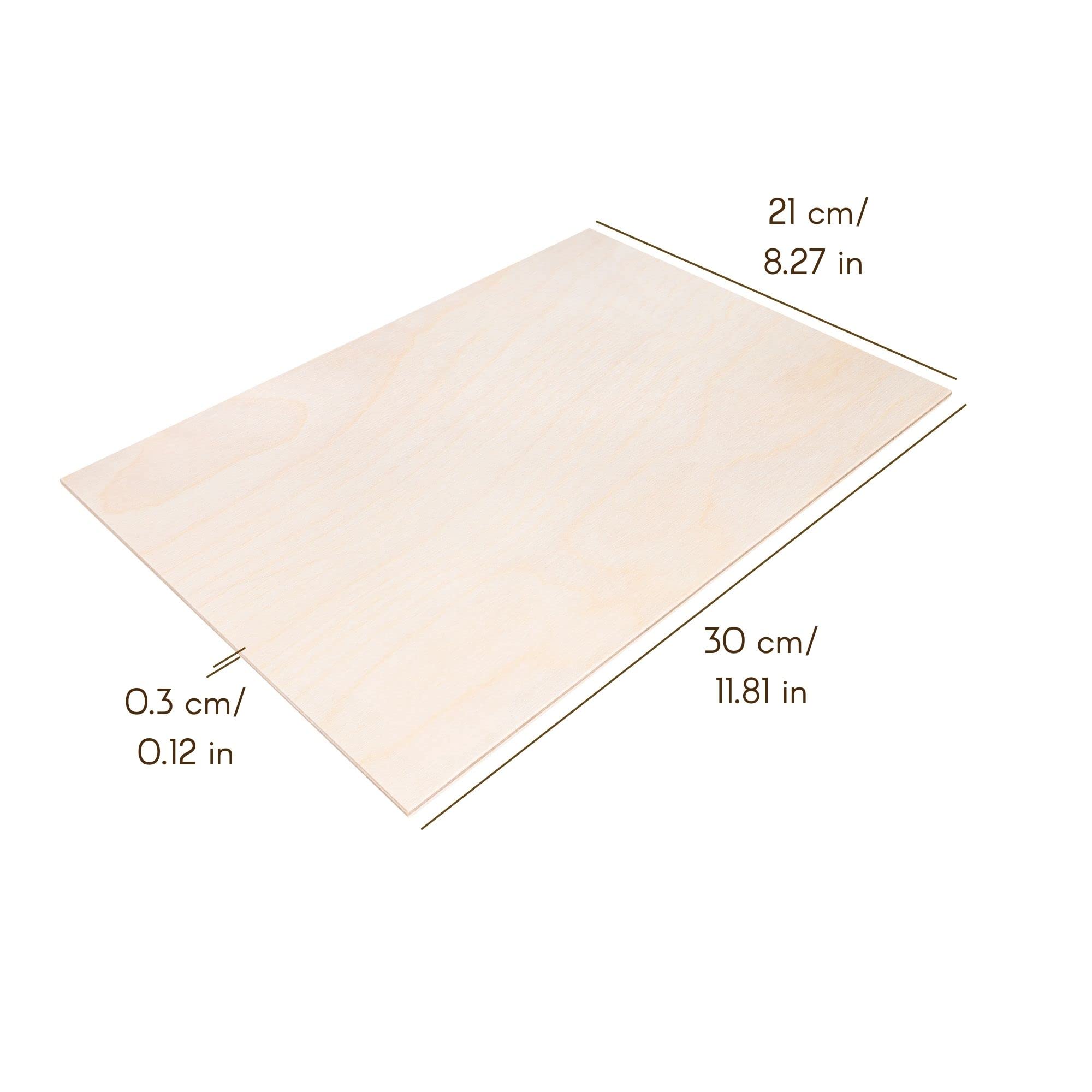 Creative Deco Contreplaqué A4 3 mm planche bois lot 10