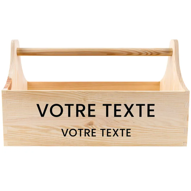 Creative Deco Boîte à outils bois 34x18x20,5 cm personnalisation