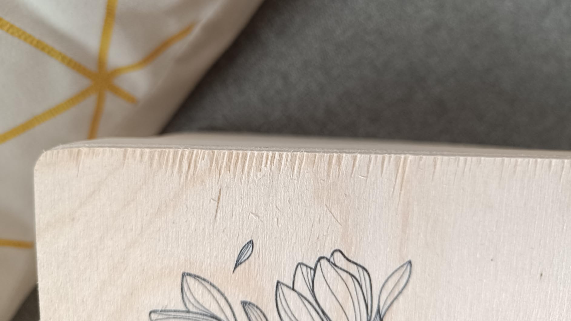 Creative Deco boîte bois personnalisée fleurs 2 40x30 cm