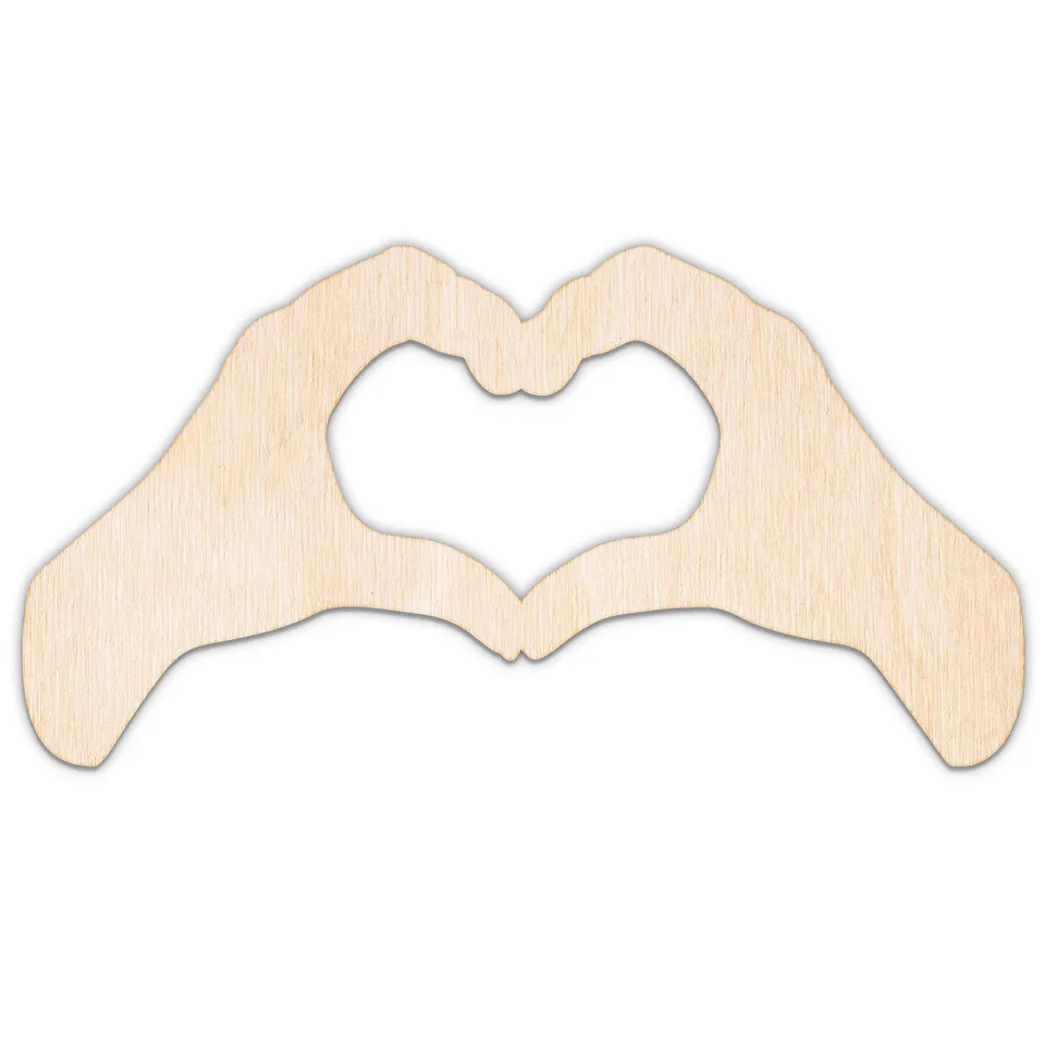Creative Deco Cœur Mains Forme Bois 3mm à Décorer