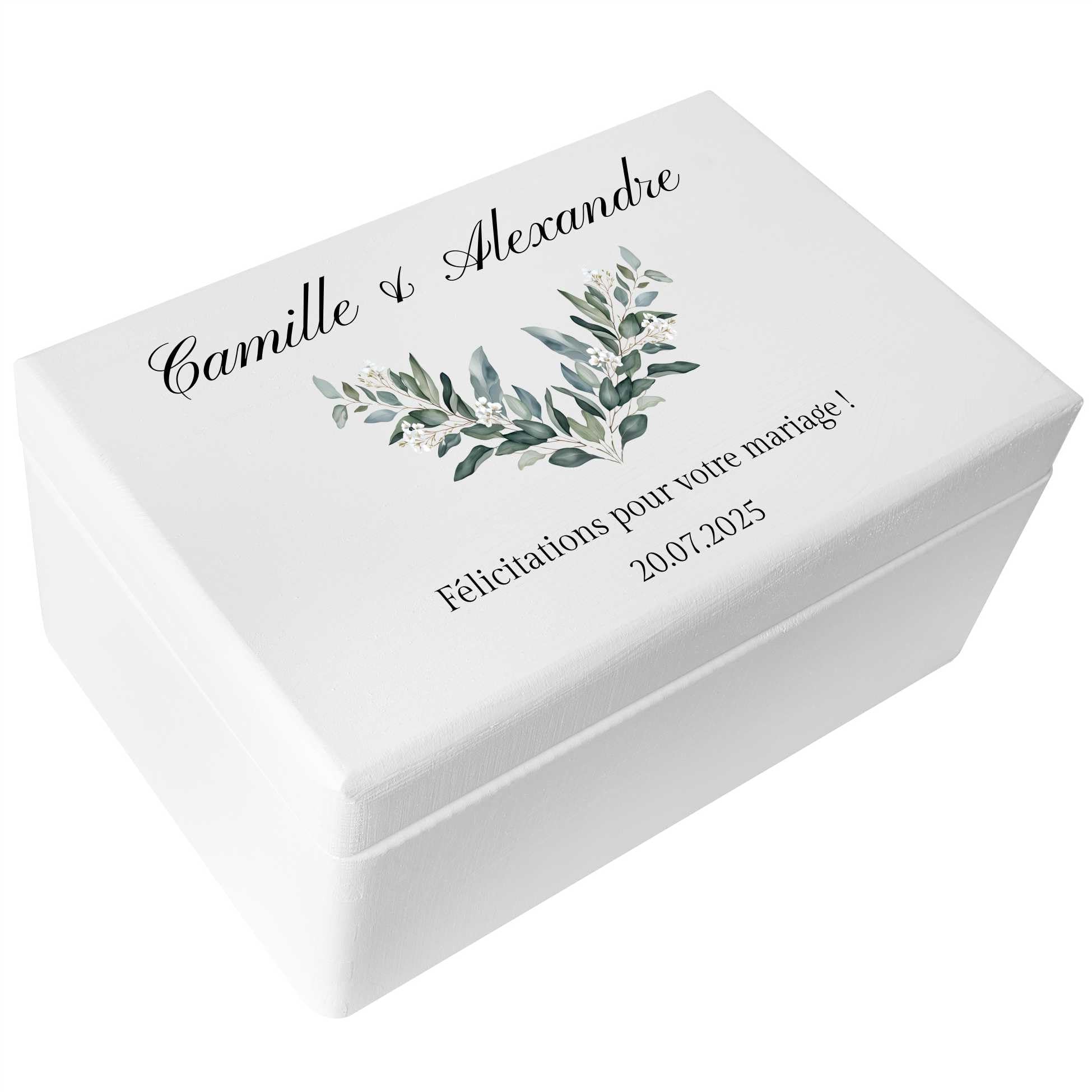 Creative Deco boîte mariage Couple 30x20 cm personnalisable