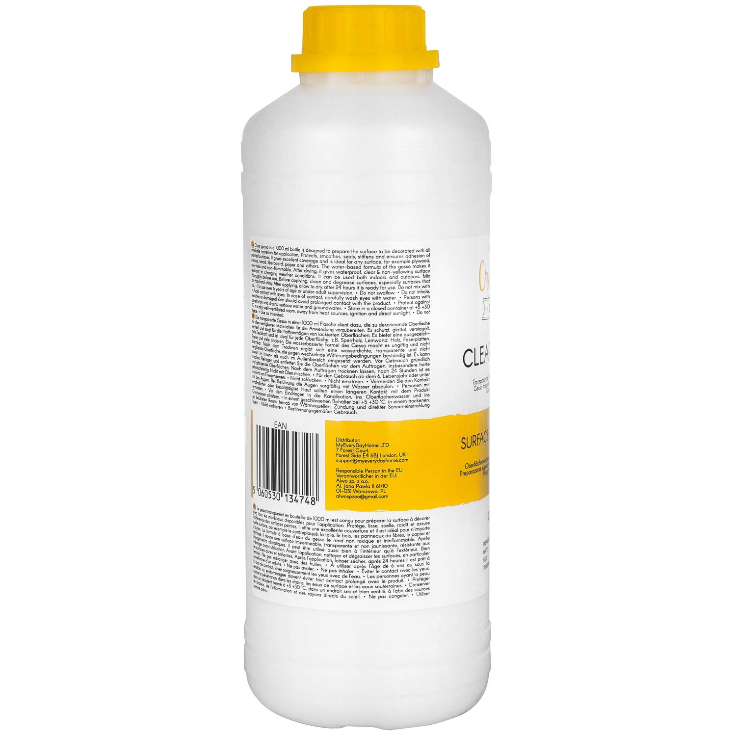 Creative Deco Gesso Acrylique Transparent sous-couche 1L mat