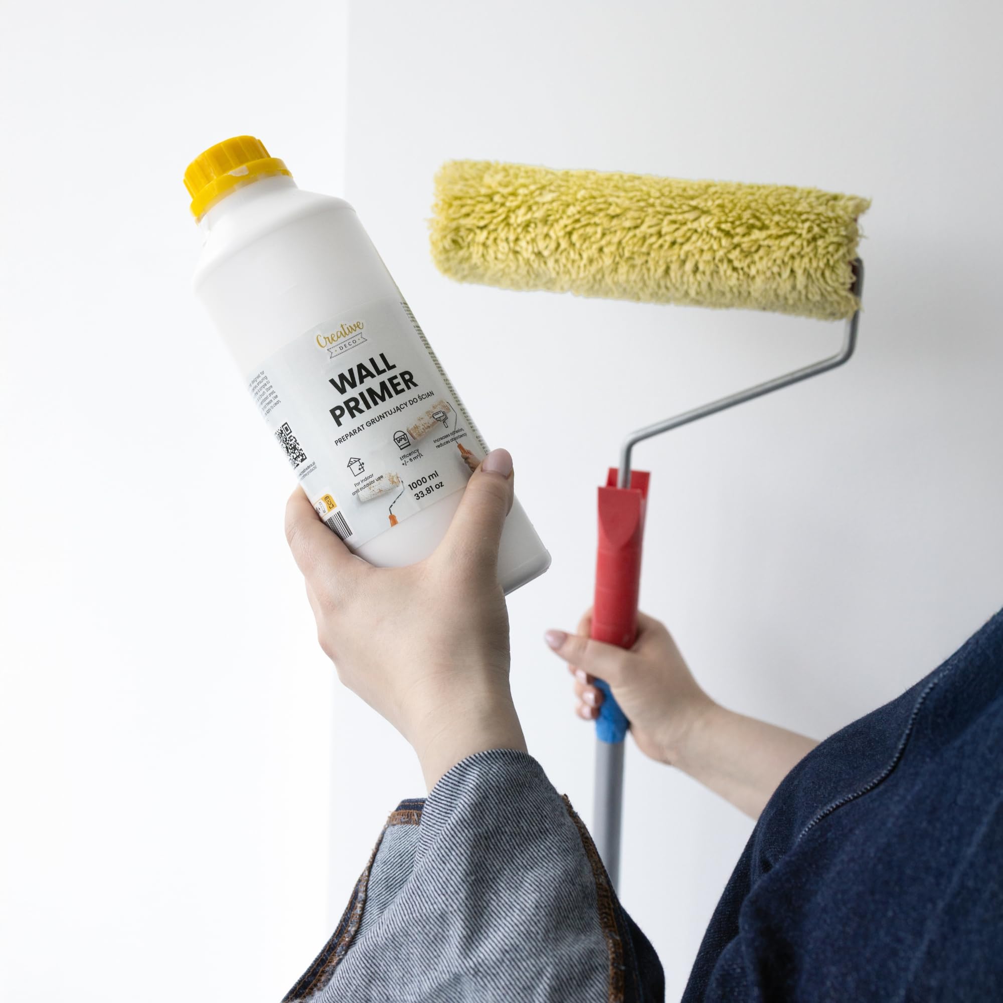 Creative Deco Apprêt Mural Blanc 1L Murs Plafonds